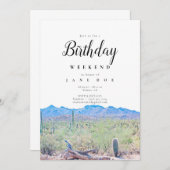 Arizona Geburtstagswochenende Einladung (Vorne/Hinten)