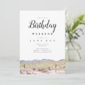 Arizona Geburtstagswochenende Einladung (Stehend Vorderseite)