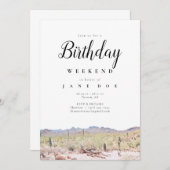 Arizona Geburtstagswochenende Einladung (Vorne/Hinten)