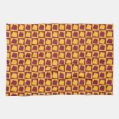 Arizona Geometric Maroon and Gold Pattern Geschirrtuch (Horizontal)