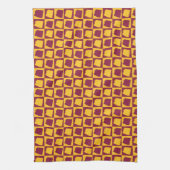 Arizona Geometric Maroon and Gold Pattern Geschirrtuch (Vertikal)