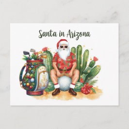 Arizona Golf im Wüsten-Weihnachts-Christusdorn-San Feiertagspostkarte