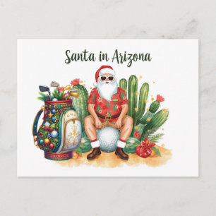 Arizona Golf im Wüsten-Weihnachts-Christusdorn-San Feiertagspostkarte