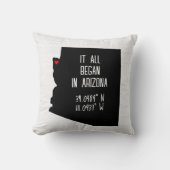 Arizona GPS Koordinaten mit Herz Kissen (Vorderseite)