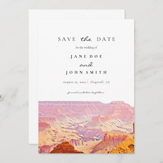 Arizona Grand Canyon Save the Date (Vorne/Hinten)