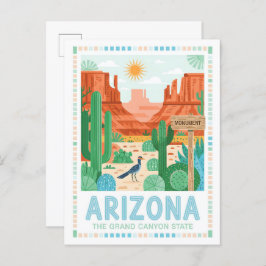 Arizona - Grand Canyon Staat Sommerreise Postkarte