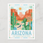 Arizona - Grand Canyon Staat Sommerreise Postkarte (Vorderseite)