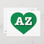 Arizona Green Heart - I Liebe AZ Postkarte (Vorne/Hinten)