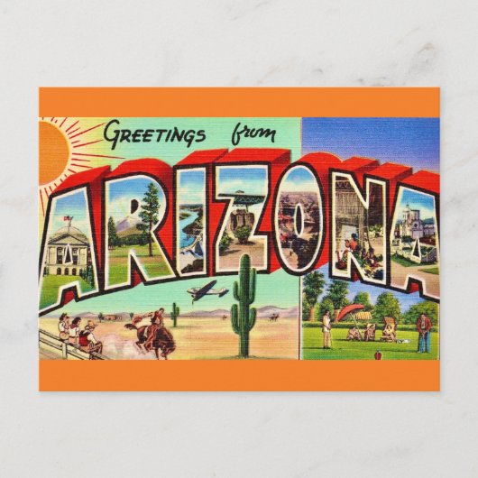 Arizona Grußpostkarte Postkarte (Vorderseite)