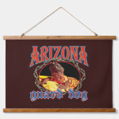Arizona Guard Dog Lizard Wandteppich Mit Holzrahmen (Vorne)