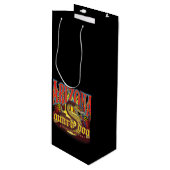 Arizona Guard Dog Snake Geschenktüte Für Weinflaschen (Vorderseite Schrägansicht)