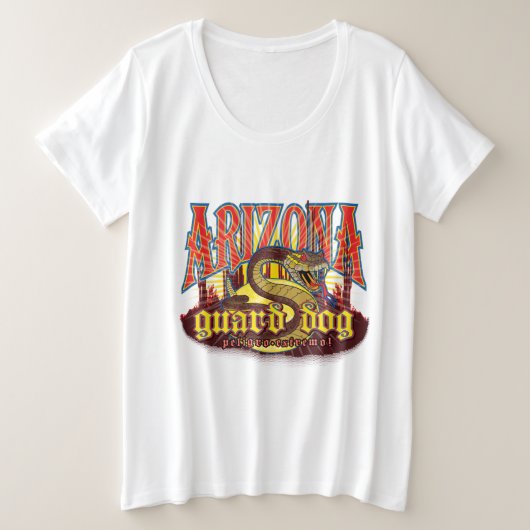 Arizona Guard Dog Snake Große Größe T-Shirt (Design vorne)