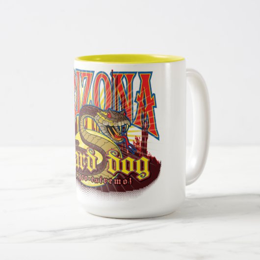 Arizona Guard Dog Snake Zweifarbige Tasse (VorderseiteRechts)