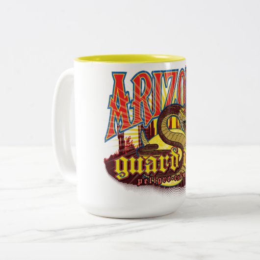 Arizona Guard Dog Snake Zweifarbige Tasse (Vorderseite Links)