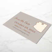 Arizona Hochzeit speichern Datum Rose Gold Folieneinladung (Gedreht)