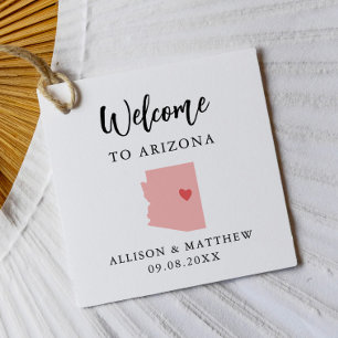 Arizona Hochzeit Willkommen-Tasche Favor Tags in j Geschenkanhänger
