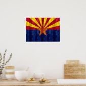 Arizona-Holzflagge Poster (Küche)