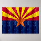 Arizona-Holzflagge Poster (Vorne)