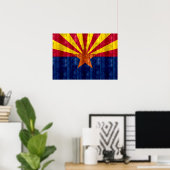 Arizona-Holzflagge Poster (Heimbüro)
