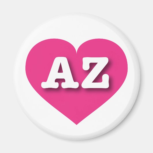 Arizona Hot Pink Heart - I Liebe AZ Magnet (Vorne)