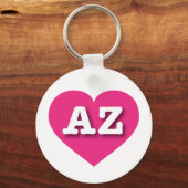 Arizona Hot Pink Heart - I Liebe AZ Schlüsselanhänger (Vorderseite)
