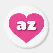 Arizona Hot rosa heart - I Liebe az Magnet (Vorne)