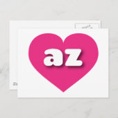 Arizona Hot rosa heart - I Liebe az Postkarte (Vorne/Hinten)