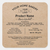 Arizona-Hütte-Gesetz Lebensmitteletikett-Logo Quadratischer Aufkleber (Vorderseite)