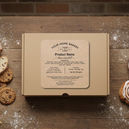 Arizona-Hütte-Gesetz Lebensmitteletikett-Logo Quadratischer Aufkleber