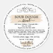 Arizona Hütte Lebensmittelkennzeichen mit Logo Runder Aufkleber (Vorderseite)