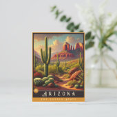 Arizona | Hyper-Realistisches Staat Postkarte (Stehend Vorderseite)