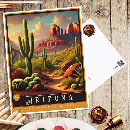 Arizona | Hyper-Realistisches Staat Postkarte