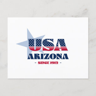 Arizona in Rot, Weiß und Blau Postkarte