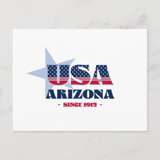 Arizona in Rot, Weiß und Blau Postkarte (Vorderseite)
