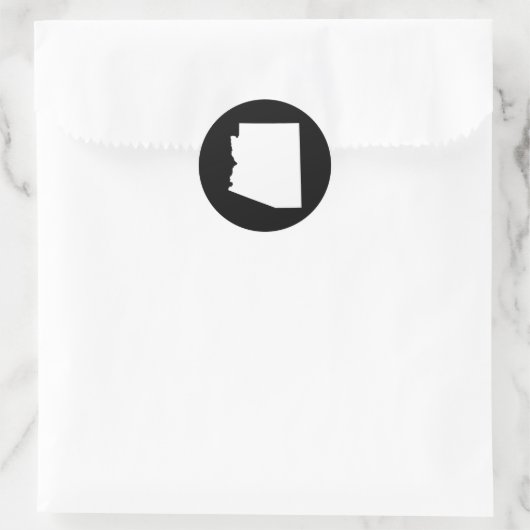 Arizona in Weiß Runder Aufkleber (Tasche)