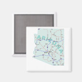 Arizona Interstate Map Magnet (Vorderseite/Rückseite)