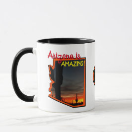 Arizona ist fantastische Karten-Kontur des Tasse