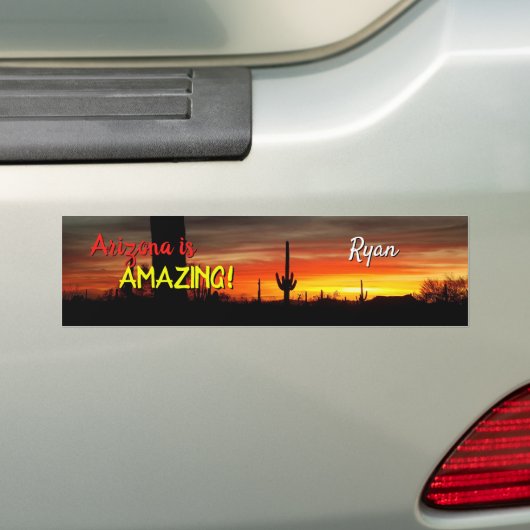 "Arizona ist Phantastisch!" Sunset Sonoran Desert  Autoaufkleber (Auf Auto)