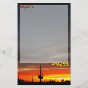 "Arizona ist Phantastisch!" Sunset Sonoran Desert  Briefpapier