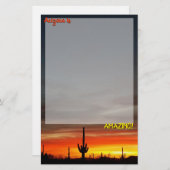 "Arizona ist Phantastisch!" Sunset Sonoran Desert  Briefpapier (Vorne/Hinten)