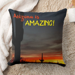 "Arizona ist Phantastisch!" Sunset Sonoran Desert  Kissen