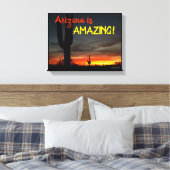 "Arizona ist Phantastisch!" Sunset Sonoran Desert  Leinwanddruck (Insitu (Schlafzimmer))