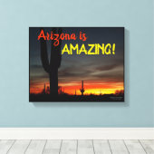 "Arizona ist Phantastisch!" Sunset Sonoran Desert  Leinwanddruck (Insitu (Holzboden))
