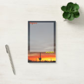 "Arizona ist Phantastisch!" Sunset Sonoran Desert Post-it Klebezettel (Büro)