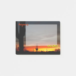"Arizona ist Phantastisch!" Sunset Sonoran Desert  Post-it Klebezettel