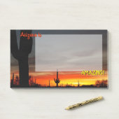 "Arizona ist Phantastisch!" Sunset Sonoran Desert  Post-it Klebezettel (Auf Schreibtisch)
