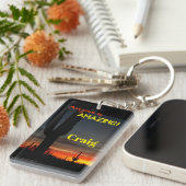 "Arizona ist Phantastisch!" Sunset Sonoran Desert  Schlüsselanhänger (Vorderseite rechts)