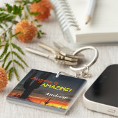 "Arizona ist Phantastisch!" Sunset Sonoran Desert  Schlüsselanhänger (Vorderseite rechts)