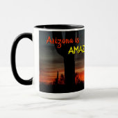 "Arizona ist Phantastisch!" Sunset Sonoran Desert  Tasse (Links)