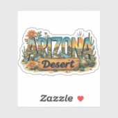 Arizona-Kaktus-Wüsten-Aufkleber | Südwest-Aufklebe Aufkleber (Blatt)